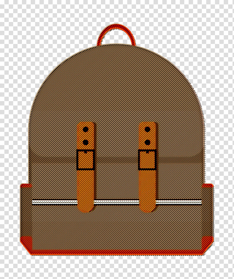 backpack icon knapsack icon school icon, Travel Icon, Trip Icon, Red, Orange, Brown, Bag, Luggage And Bags transparent background PNG clipart