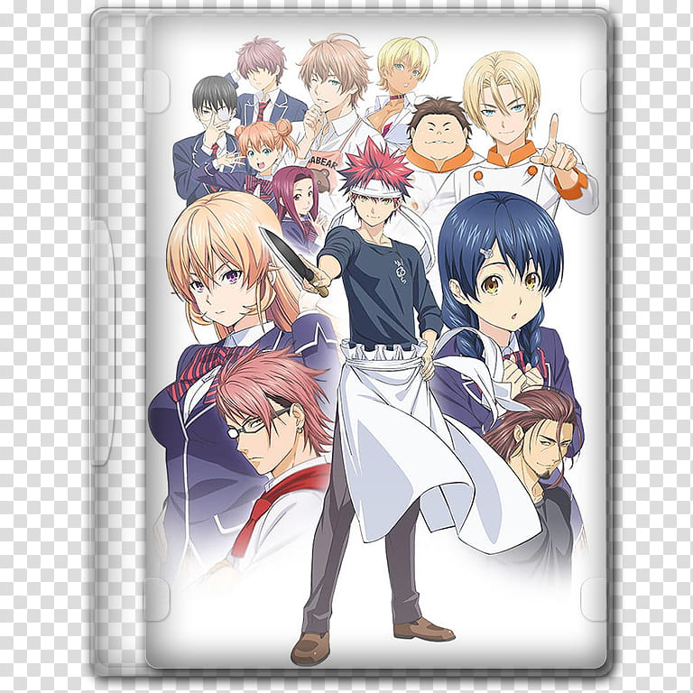 Anime  Spring Season Icon , Food Wars! Shokugeki no Soma, v, anime DVD cover transparent background PNG clipart