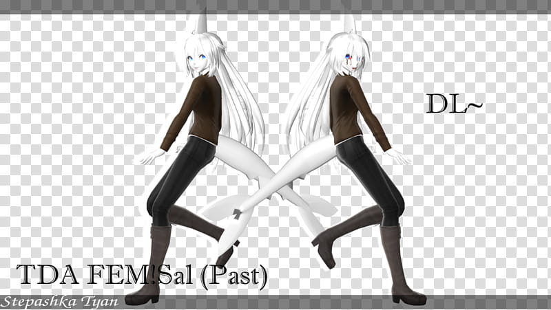 (MMD WATGBS) TDA FEM!Sal (Past) (test model+DL), TDA Fen Sal character transparent background PNG clipart