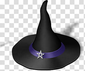Halloween, black and purple witch hat illustration transparent background PNG clipart