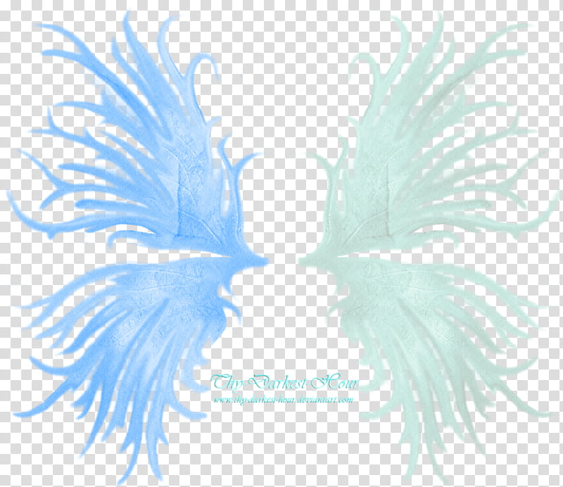 Frilled Fairy Wings , blue and white wings transparent background PNG clipart