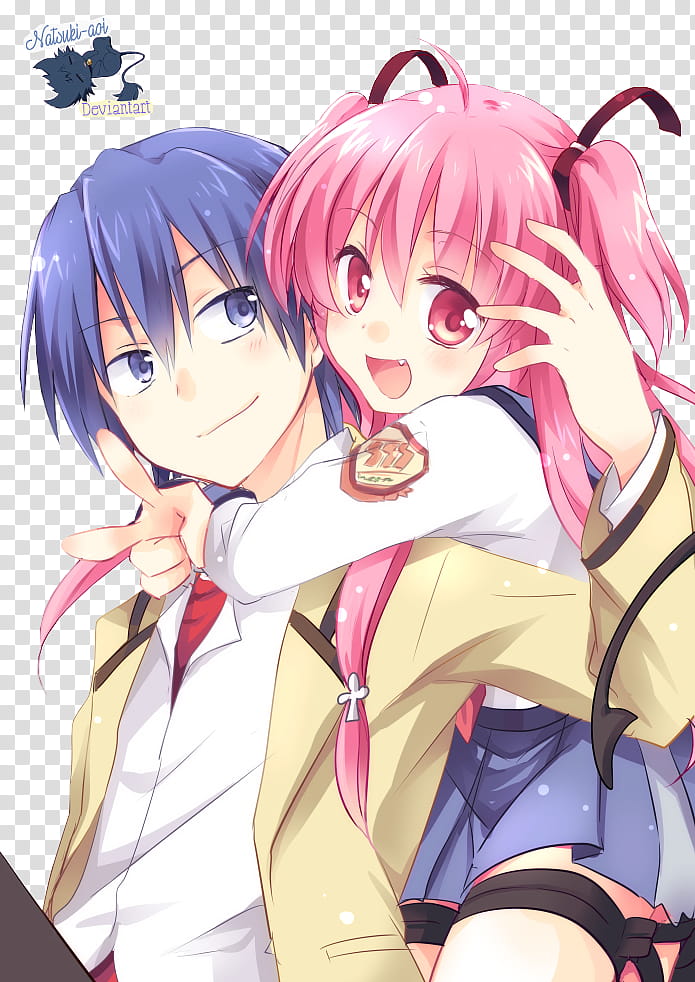 Hinata y Yui Angel Beats transparent background PNG clipart