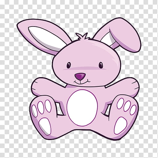 , pink bunny artwork transparent background PNG clipart