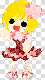 The icons of cute girls in cute dress, himawari-girl- transparent background PNG clipart