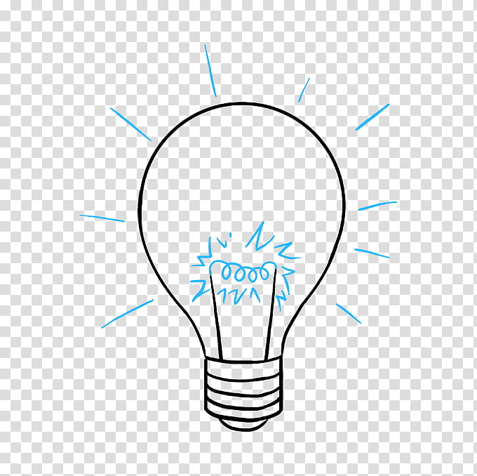Light Bulb, Drawing, Incandescent Light Bulb, Tutorial, Lighting, Lamp, Cartoon, Line Art transparent background PNG clipart