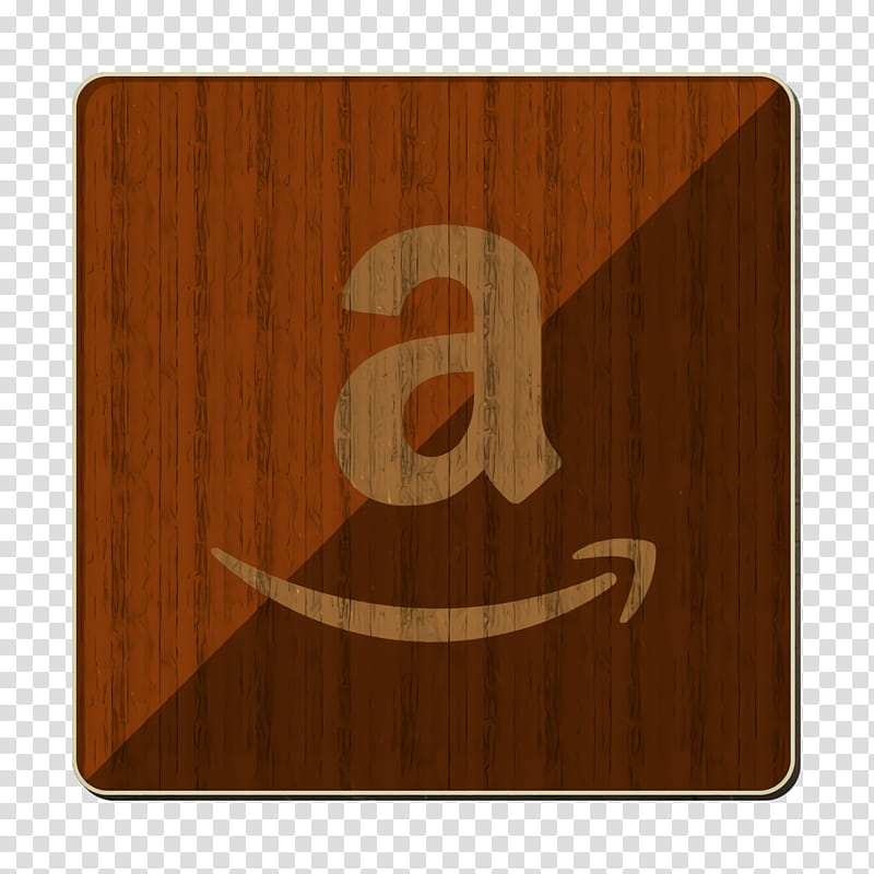 amazon icon gloss icon media icon, Gloss Icon, Social Icon, Square Icon, Brown, Orange, Wood, Wood Stain transparent background PNG clipart