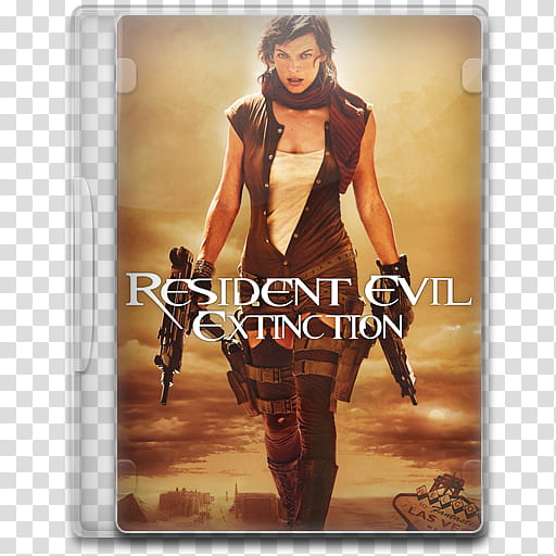 Movie Icon Mega , Resident Evil, Extinction, Resident Evil Extinction DVD case transparent background PNG clipart