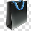 Shopping bag icon WD, bag_x, black and blue paper bag transparent background PNG clipart