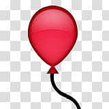 emojis, red balloon art transparent background PNG clipart