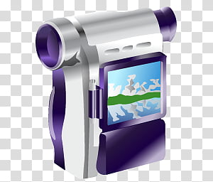 Aero, gray and purple camcorder illustration transparent background PNG clipart thumbnail