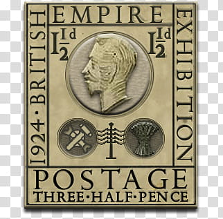 Steampunk Eric Gill Stamp Icon transparent background PNG clipart