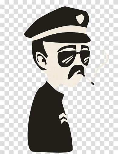 man about to smoke wearing black officers uniform screenshot transparent background PNG clipart