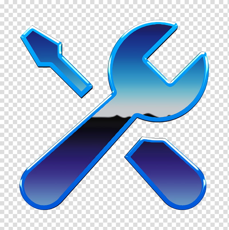 Service Icon, Maintenance Icon, Repair Icon, Utilities Icon, Logo, Line, Blue, Cobalt Blue transparent background PNG clipart