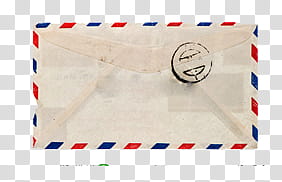 Mail, white airmail envelope transparent background PNG clipart