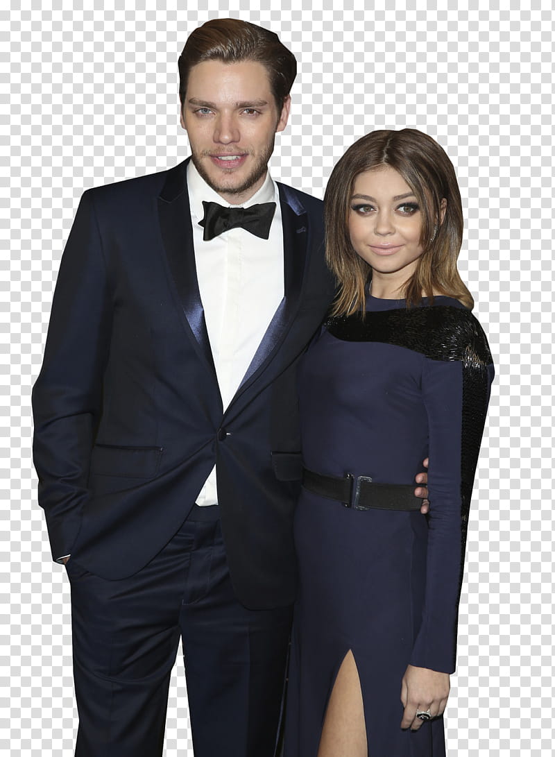 Dominic Sherwood and Sarah Hyland ,  transparent background PNG clipart