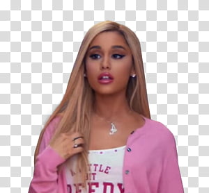 Ariana Grande Thank You Next Woman Wearing Pink Crop Top