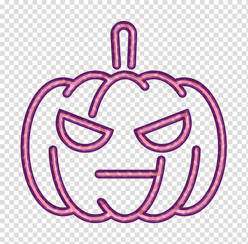 celebration icon halloween icon jack-o-lantern icon, Jackolantern Icon, Pumpkin Icon, Seasonal Icon, Spooky Icon, Pink, Head, Smile transparent background PNG clipart