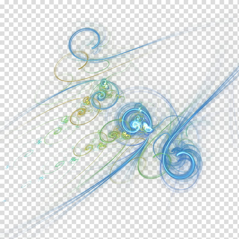 Fractal  , blue and yellow abstract transparent background PNG clipart