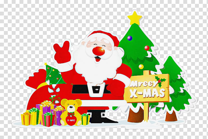 Christmas tree, Santa Claus, Christmas Decoration, Christmas , Christmas Eve, Event, Interior Design transparent background PNG clipart