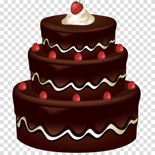 Cartoon Birthday Cake, Chocolate Cake, Frosting Icing, Red Velvet Cake, Black Forest Gateau, Cream, German Chocolate Cake, Bundt Cake transparent background PNG clipart