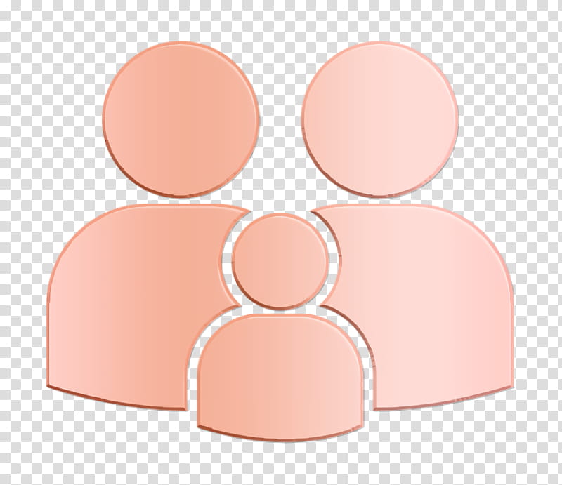 Family icon Family silhouette icon Humans 3 icon, Pink, Peach, Skin transparent background PNG clipart