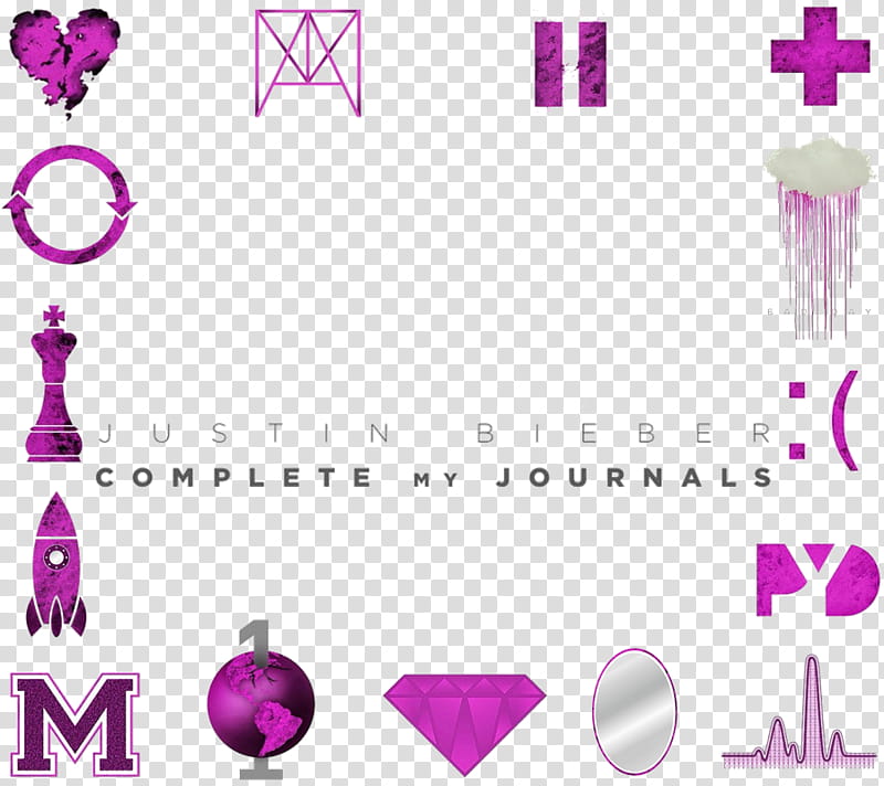 Journals Justin Bieber, assorted shapes illustratiol transparent background PNG clipart