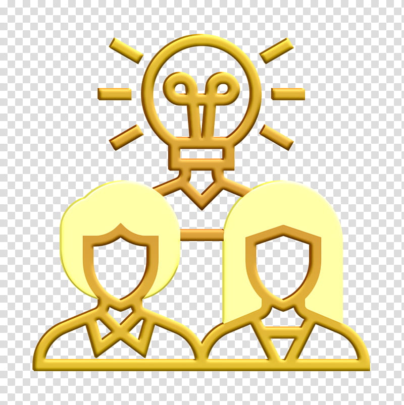 Team icon Idea icon Agile Methodology icon, Yellow, Symbol transparent background PNG clipart