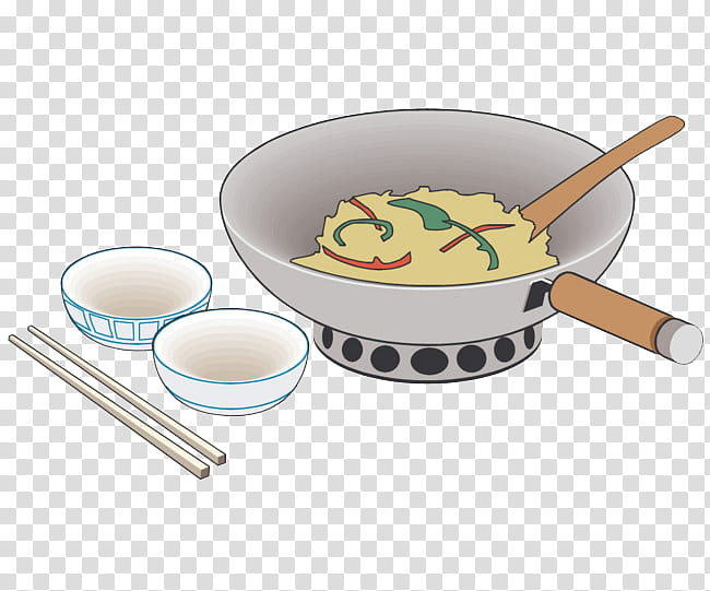 Fried Rice, Cartoon, Food, Chopsticks, Bowl, Dish, Meal, Tableware transparent background PNG clipart