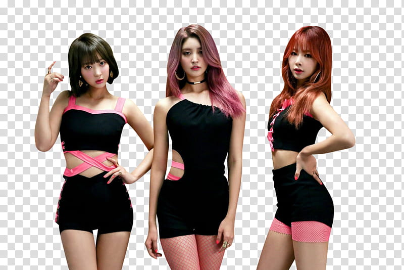 EXID, three woman taking together transparent background PNG clipart