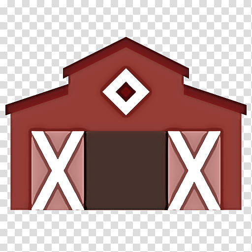 red facade roof house line, Shed, Barn, Logo transparent background PNG clipart