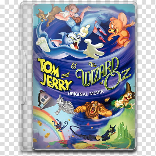 Movie Icon , Tom and Jerry & The Wizard of Oz, Tom and Jerry and The Wizard of Oz movie case transparent background PNG clipart