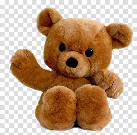 brown bear plush toy close-up transparent background PNG clipart