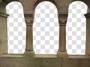 Archway Bastion des pecheurs Budapest, beige cement pillar transparent background PNG clipart thumbnail
