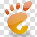 Oxygen Refit, start-here-gnome-orange, yellow and orange footprint illustration transparent background PNG clipart