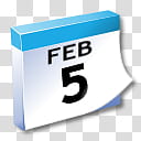 WinXP ICal, February  date calendar transparent background PNG clipart