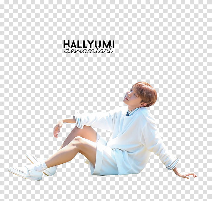 J Hope, man wearing pair of white sneakers and white shirt transparent background PNG clipart