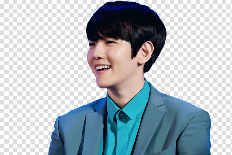 Baekhyun EXO Lotte World, man wearing blue blazer transparent background PNG clipart