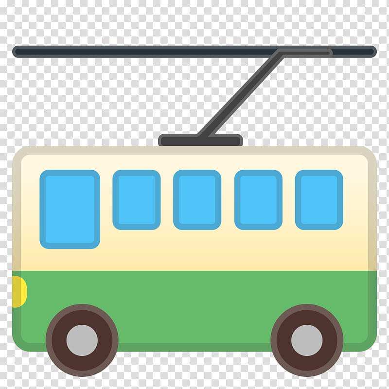 Emoji, Trolleybus, Noto Fonts, Emoticon, Transport, Android Oreo, Vehicle, Rolling transparent background PNG clipart