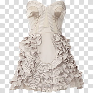 white sweetheart neckline ruffled dress transparent background PNG clipart