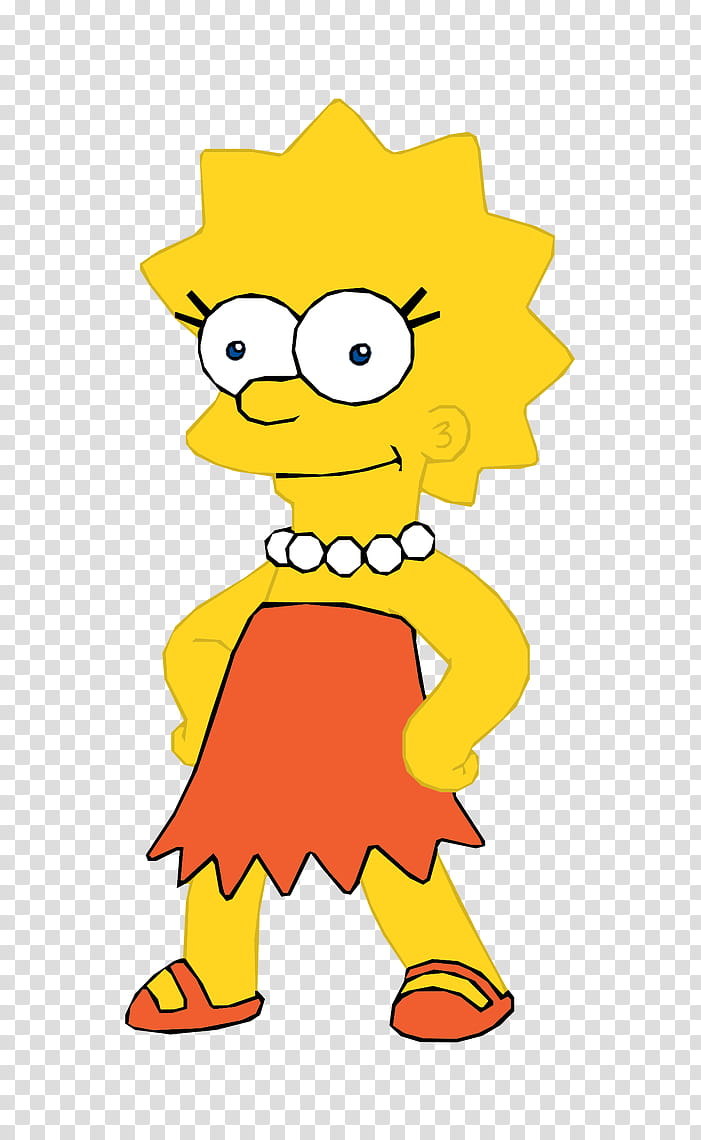 Lisa Simpson in PnF/Milo Murphy&#;s Law style transparent background PNG clipart