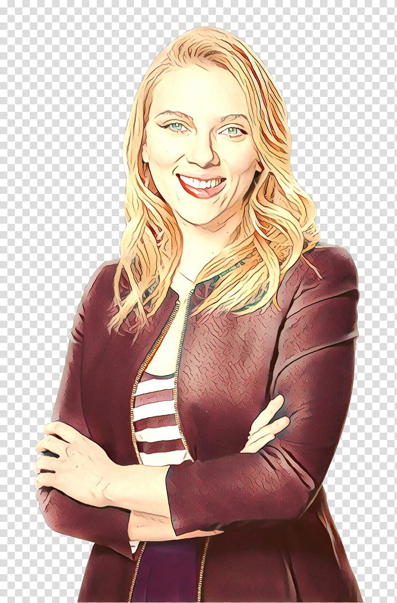 blond long hair portrait gesture smile, Cartoon, Fictional Character transparent background PNG clipart