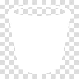 White Flat Taskbar Icons, Recycle Bin (empty), white cup illustration transparent background PNG clipart