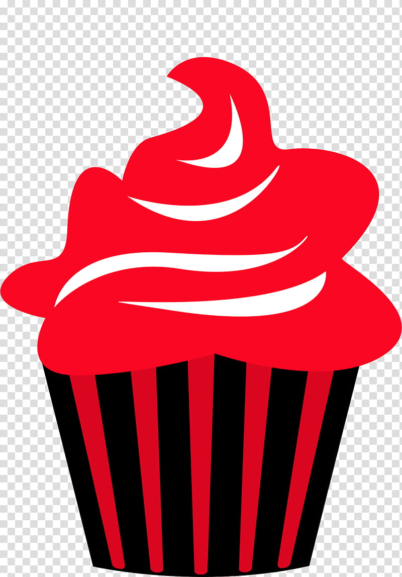 Cupcakes , red cupcake illustration transparent background PNG clipart