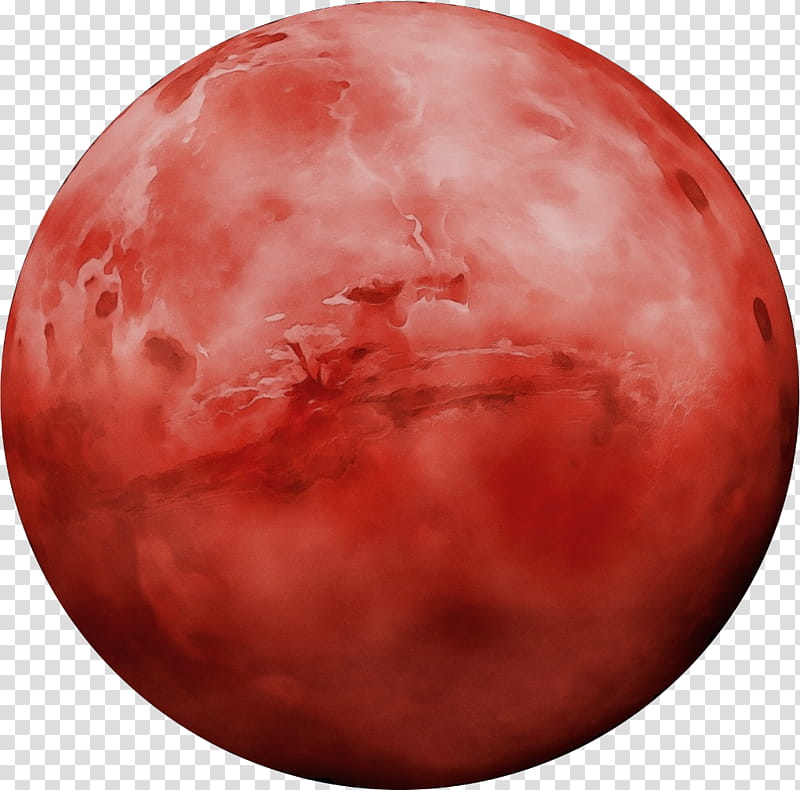 red ball sphere pink atmosphere, Watercolor, Paint, Wet Ink, Moon, Space, Planet, Astronomical Object transparent background PNG clipart
