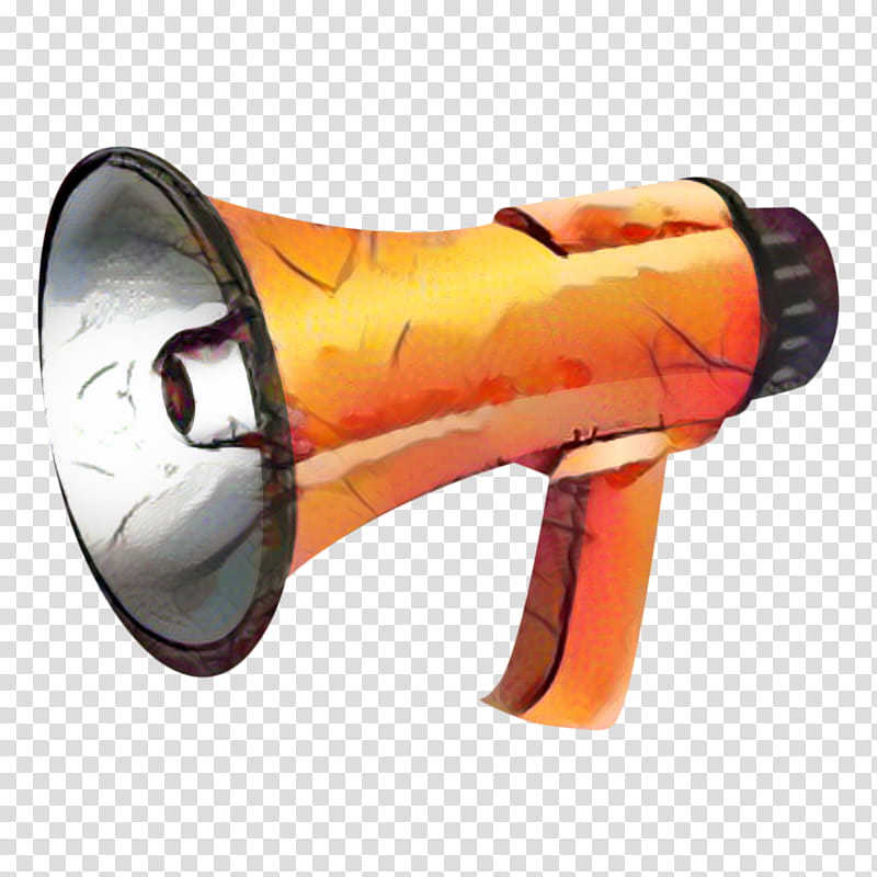 Orange, Megaphone, Sound, Loudspeaker, Goblet Drum transparent background PNG clipart