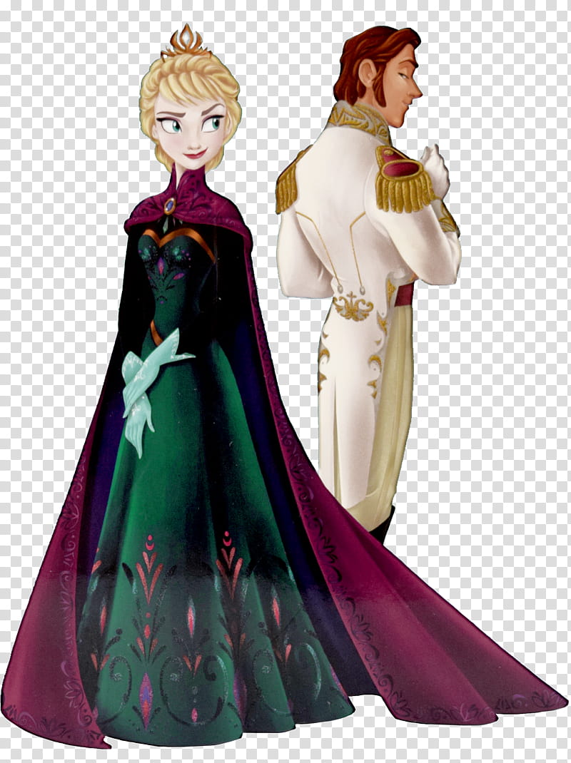 Hans and Elsa at the coronation Edited Brighter transparent background PNG clipart