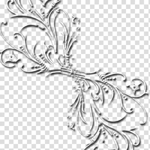 Recursos y Brushers, grey floral illustration transparent background PNG clipart