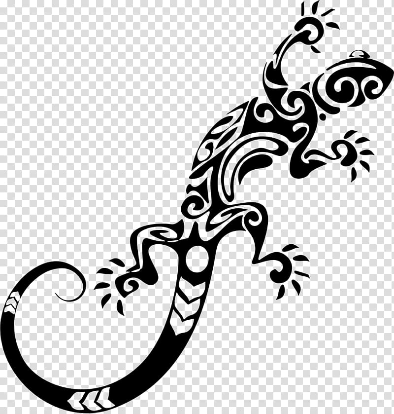 Lizards Maori style. Logo, emblem. Round, circle. Black on green background  Stock Vector | Adobe Stock
