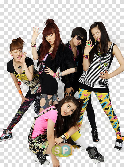 Minute, five female K-Pop group illustration transparent background PNG clipart