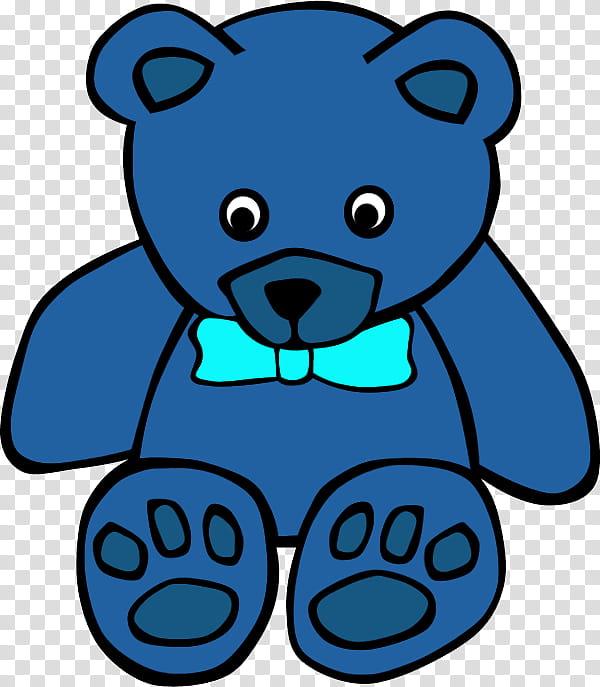 Teddy bear, Blue, Cartoon transparent background PNG clipart